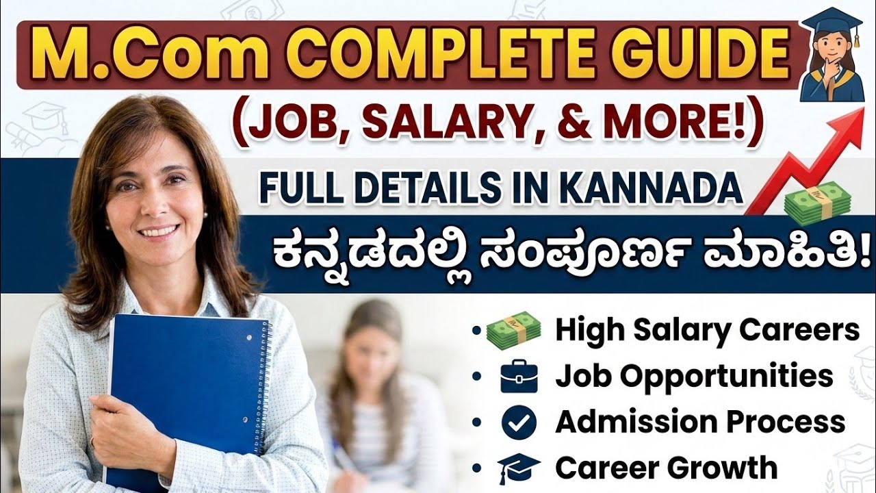 What is / after Mcom course ? with full information in Kannada 🤔 Mcom course Specialization Subjects