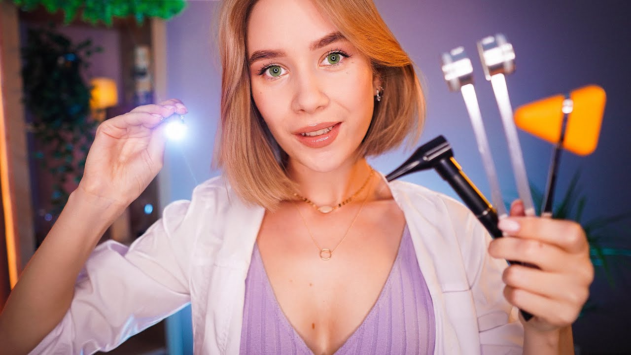 ❗️ АСМР МЕДОСМОТР ВРАЧА 1 ЧАС 🤯 Проверка Глаз, Ушей, Нервов, Рефлексов asmr doctor exam