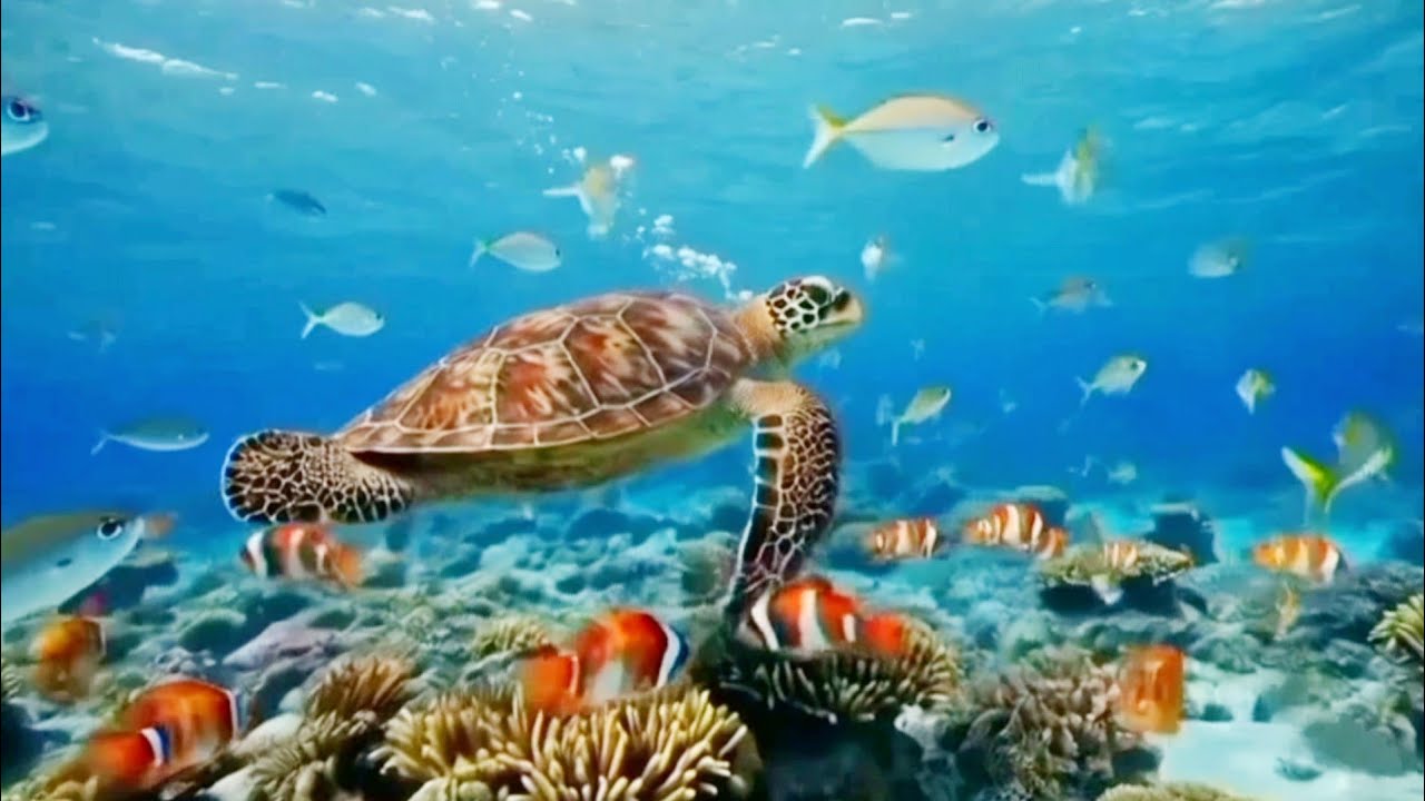 Sea Turtle Underwater,เต่าทะเล/ใต้ทะเล/มหาสมุทร,