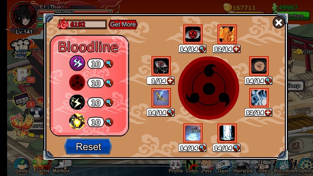Shinobi Warfare PvP Sharingan- Lightning - FTG
