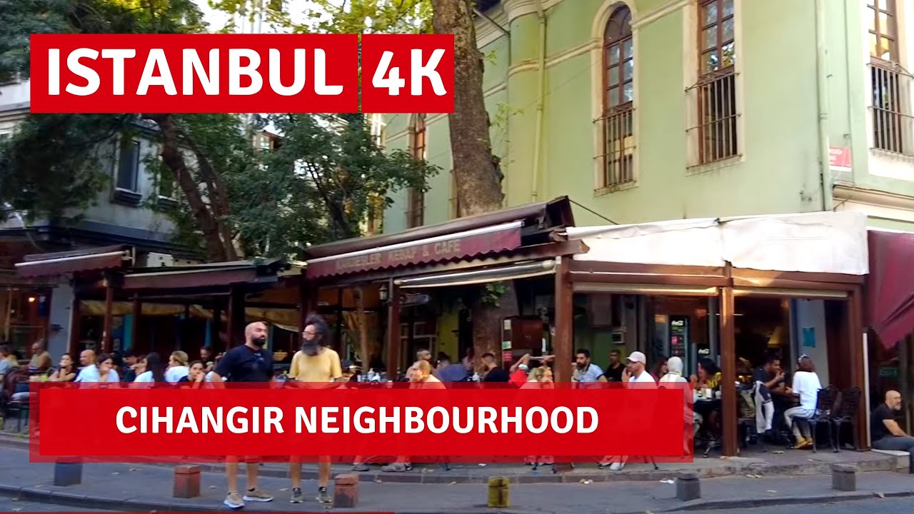 Istanbul City 2021 Cihangir Neighbourhood Walking Tour 30August |4k UHD 60fps