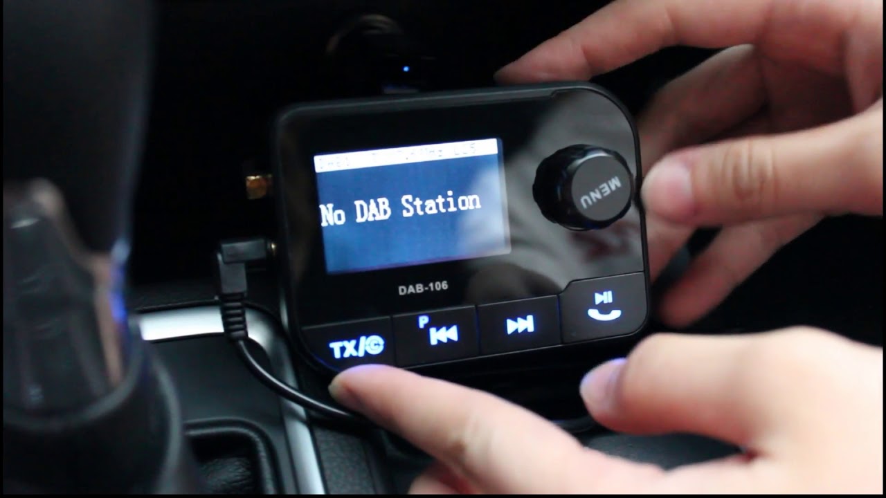 Car DAB+ Radio FM Transmitter, Bluetooth MP3 Music Receiver Handsfree Car Kit.