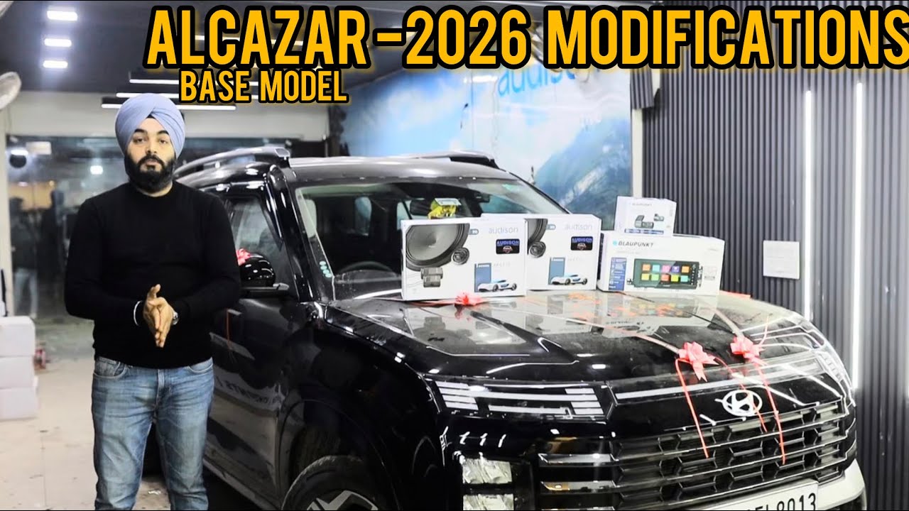 HYUNDAI ALCAZAR MODIFIED WITH 12.33” BLAUPUNKT SCREEN✅AUDISON SPEAKERS✅SEATCOVERS✅LUXURY UPGRADES✅