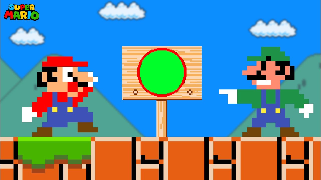 Super Mario Bros., но Марио может коснуться только ЗЕЛЕНОГО цвета!