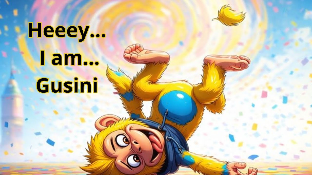 “Heeey… I am Gusini 😜. jump. spin. fall. dance. run.” BRAINROT