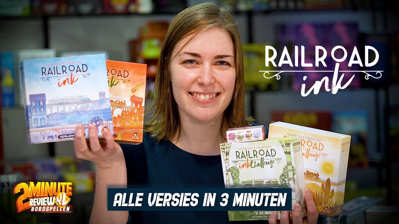 Alles over Railroad Ink Blue, Green, Red, Yellow en mini uitbreidingen in 3 minuten!