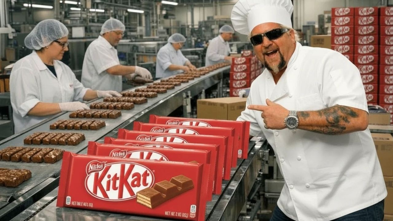 Inside the KitKat Factory: Guy Fieri’s Crispy Chocolate Break (Full Process)