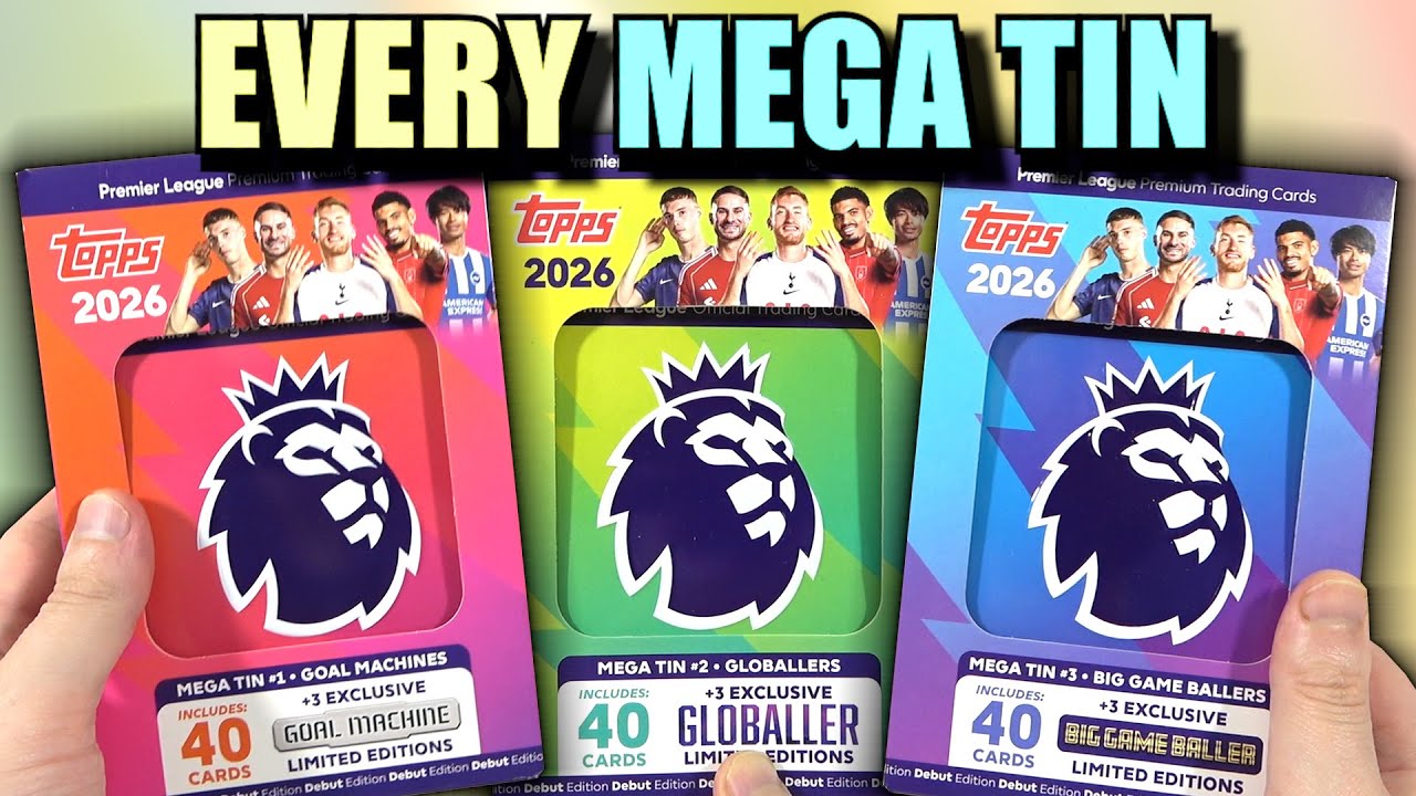 AUTOGRAPH HIT!! Opening All 3 Topps PREMIER LEAGUE 2026 Mega Tins | 9 Limited Editions (EPIC) 