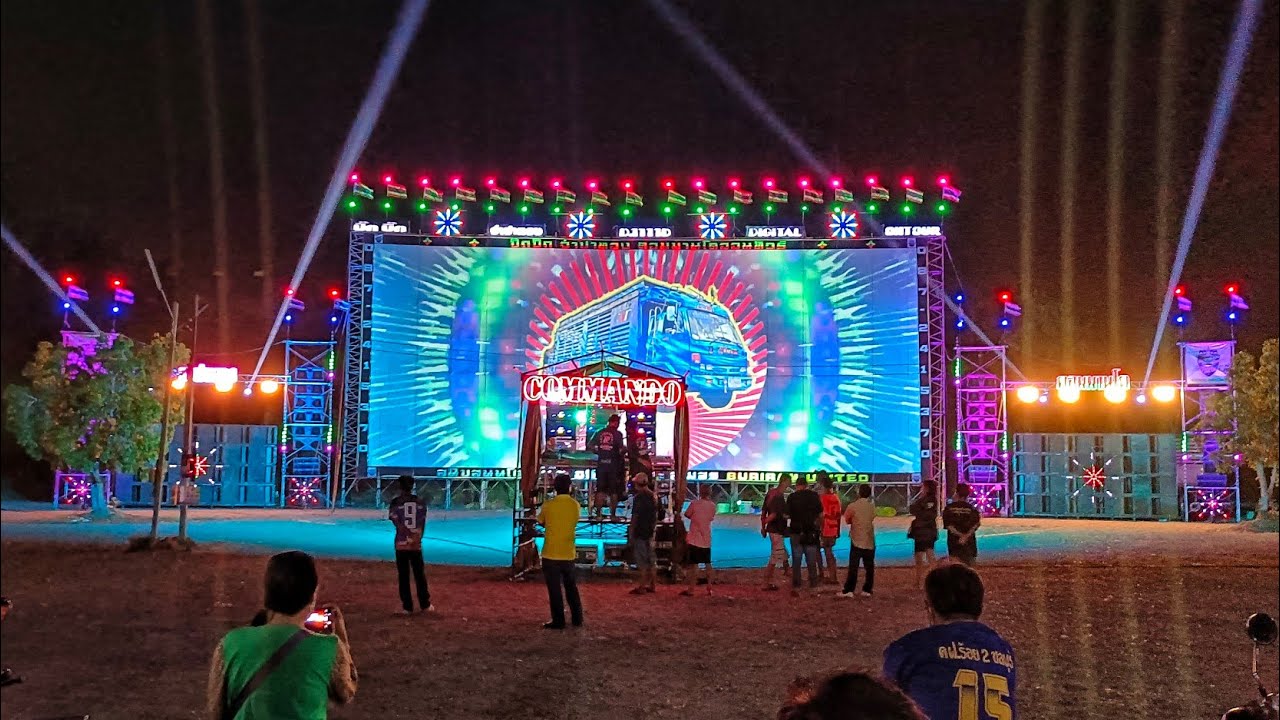 ช่วงเปิดซาวด์ของ จำปาทองภาพยนตร์ แสงสีเสียงครบ สวยงามมาก / งานวัดลาดหญ้าไทร