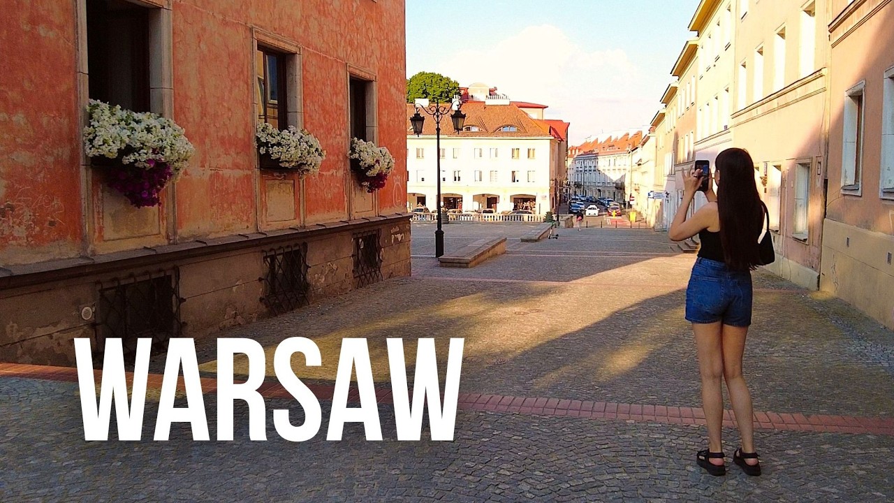 Walking along Warsaw's Mariensztat Street - Spacer w Waraszawie, Polska - Poland - Walking Tour