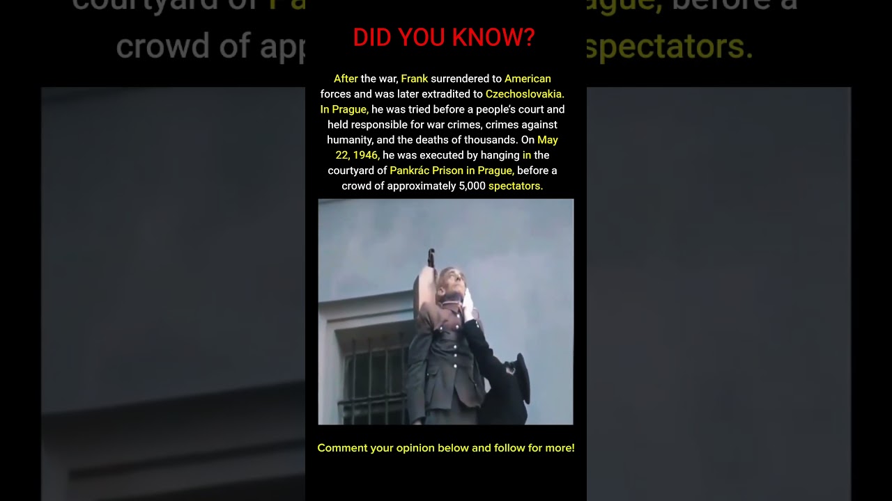 The Trial and Execution of Karl Hermann Frank in 1946