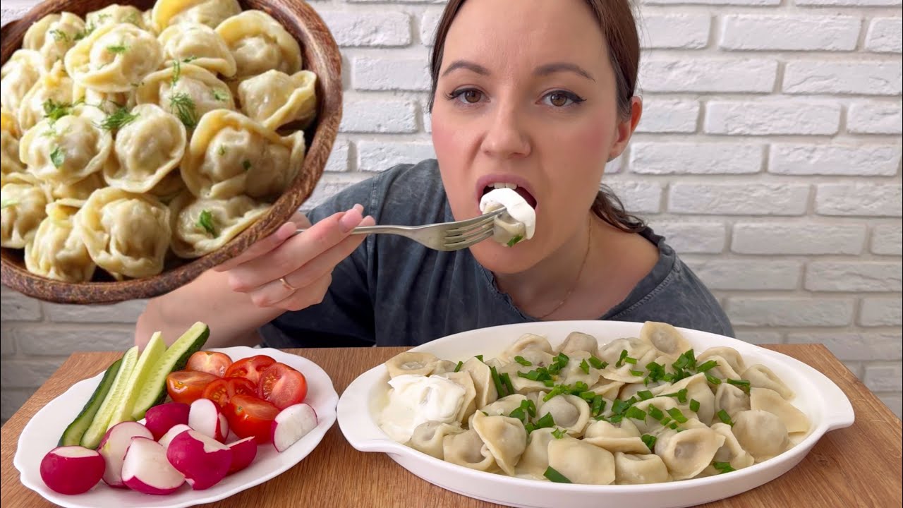 МУКБАНГ ДОМАШНИЕ ПЕЛЬМЕНИ 