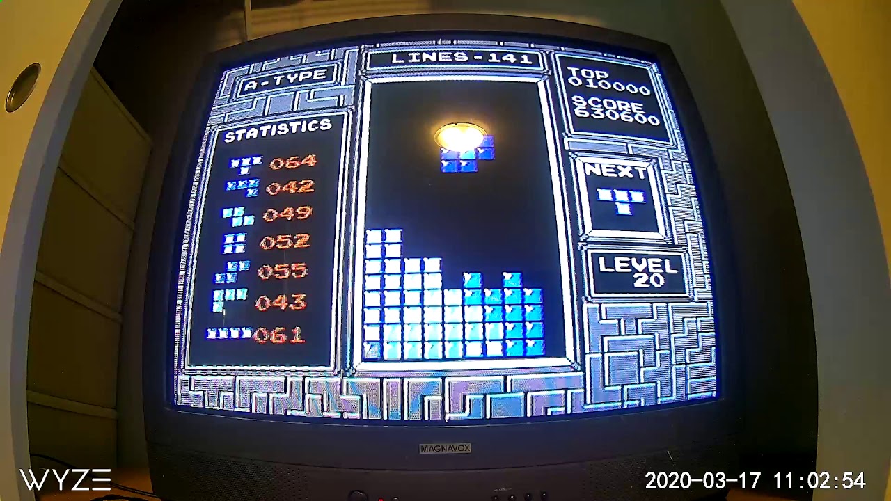 NES TETRIS - 1,027,820 (First Maxout)