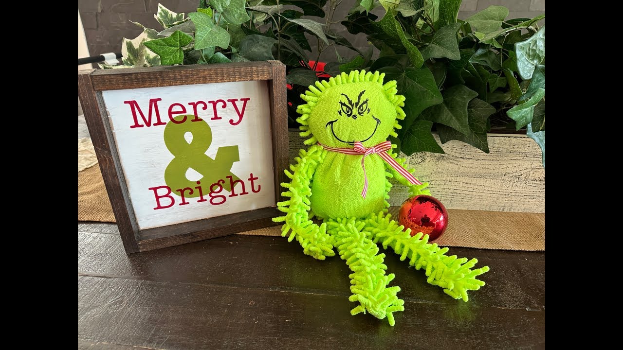 How to make a Grinch from Dollar Tree Supplies