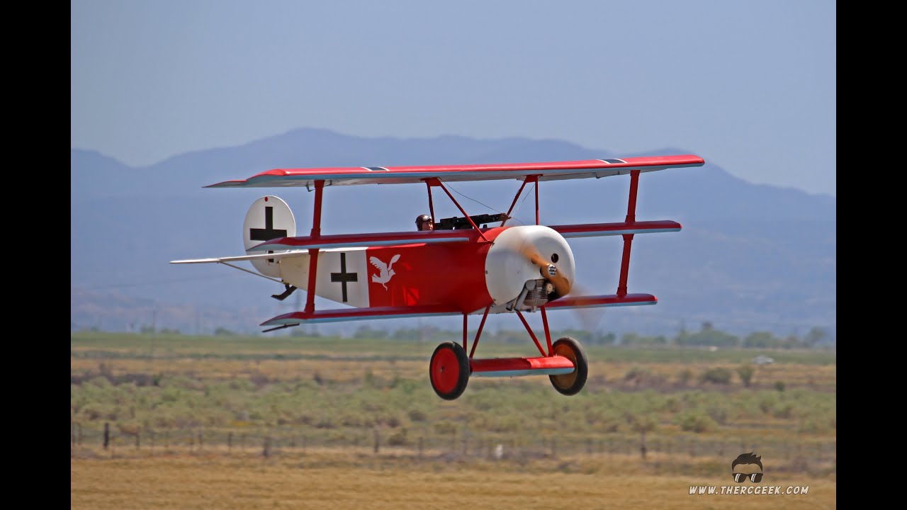 Fokker DR1 Triplane 3D Aerobatics (Deadstick Landing) at Gilman Springs USSM Qualifier RC Airshow