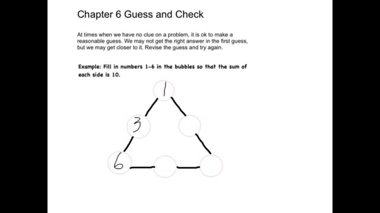 Math Problem Solving Strategies - Chapter 6: Guess and Check