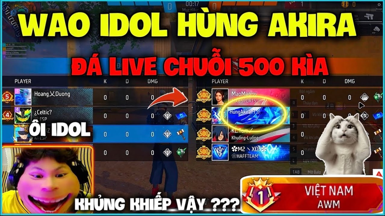 K1 “Thử Thách 24H Đá Live QĐ Idol Hùng Akira Top 1 Awm Việt Nam” Phá Bay Chuỗi 500 Và Cái Kết Đắng??