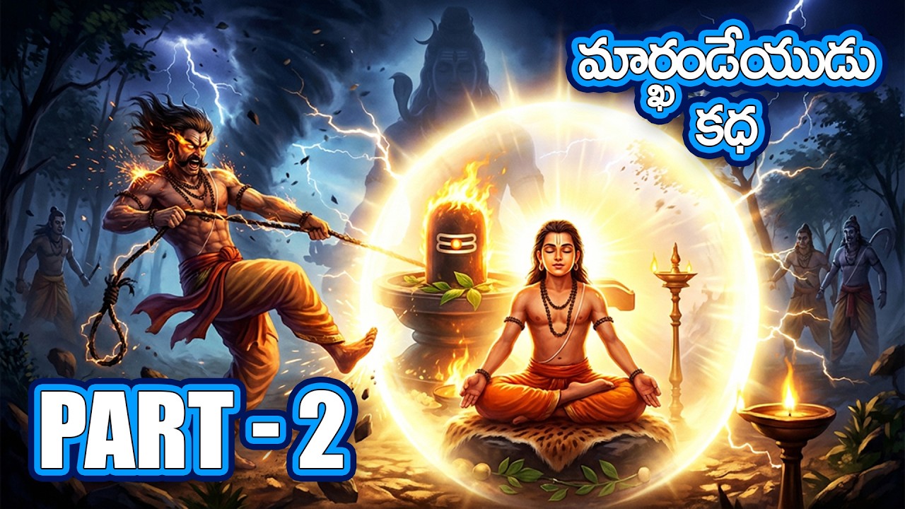 మార్ఖండేయుడు కధ || PART-2 || #lordshiva #omnamahshivaya #trending #om #devotional #telugubhakti
