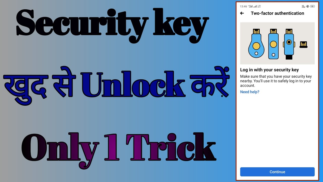 Login security key unlock on Facebook / Unlock Facebook security key login with security key