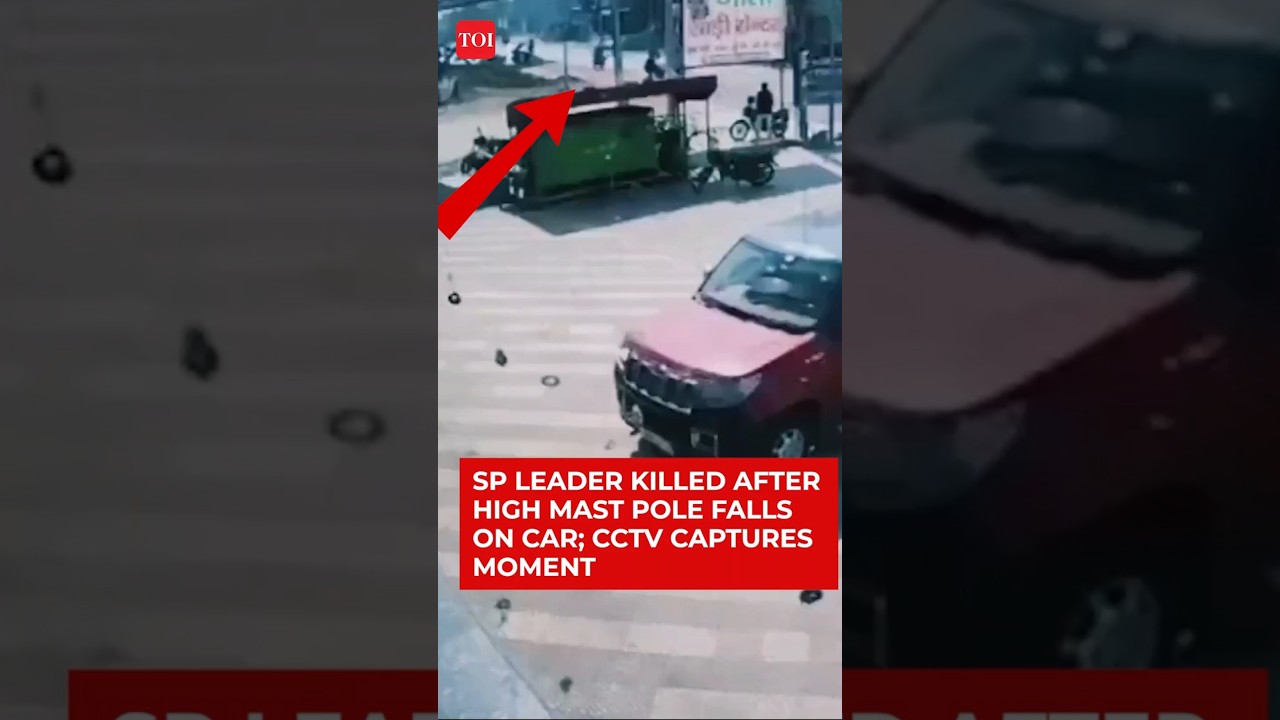 UP: Samajwadi Party Leader Dies After 1,000 Kg Lighting Pole Crashes On SUV In Pratapgarh