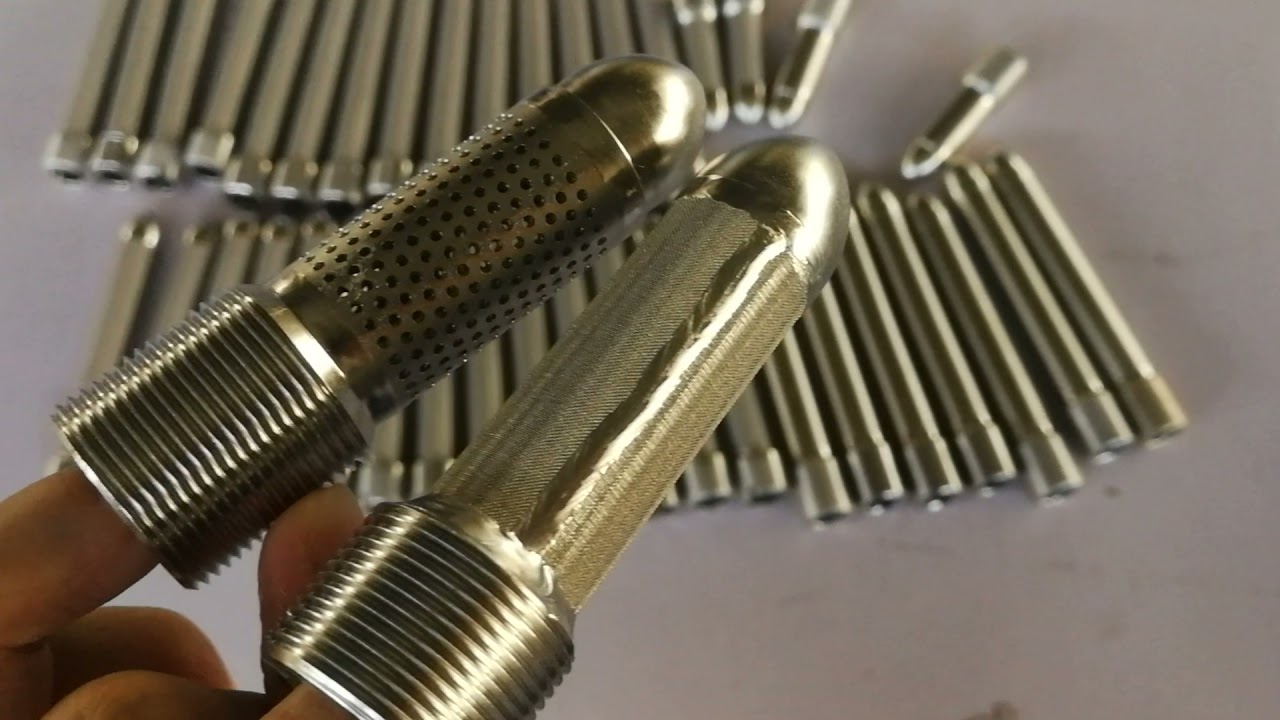 Sintered wire mesh filter elements / perforated metal filter - rocket bullet shape