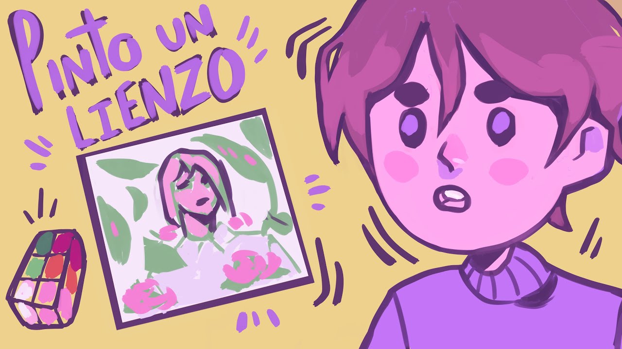 Pinto un LIENZO por PRIMERA VEZ!! | Pintando con gouache