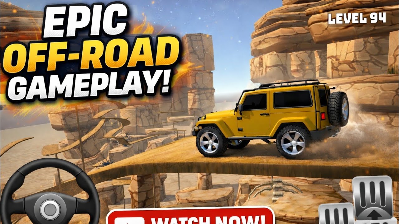 Impossible Off-Road Jeep Drive Level 94 | Hardest Mountain Track Gameplay