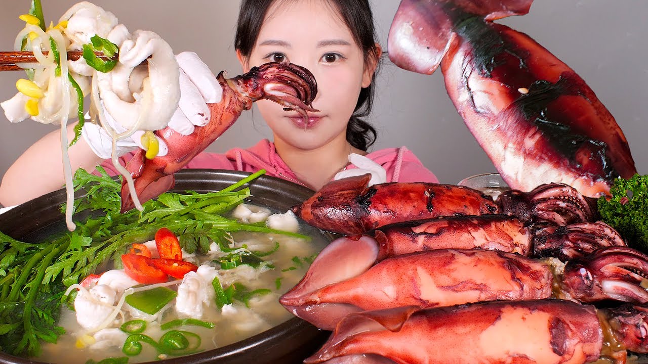개운 칼칼 녹진함 다 모여🦑✨ 오징어내장탕 + 오징어통찜 먹방 Steamed Squid [eating show] mukbang korean food