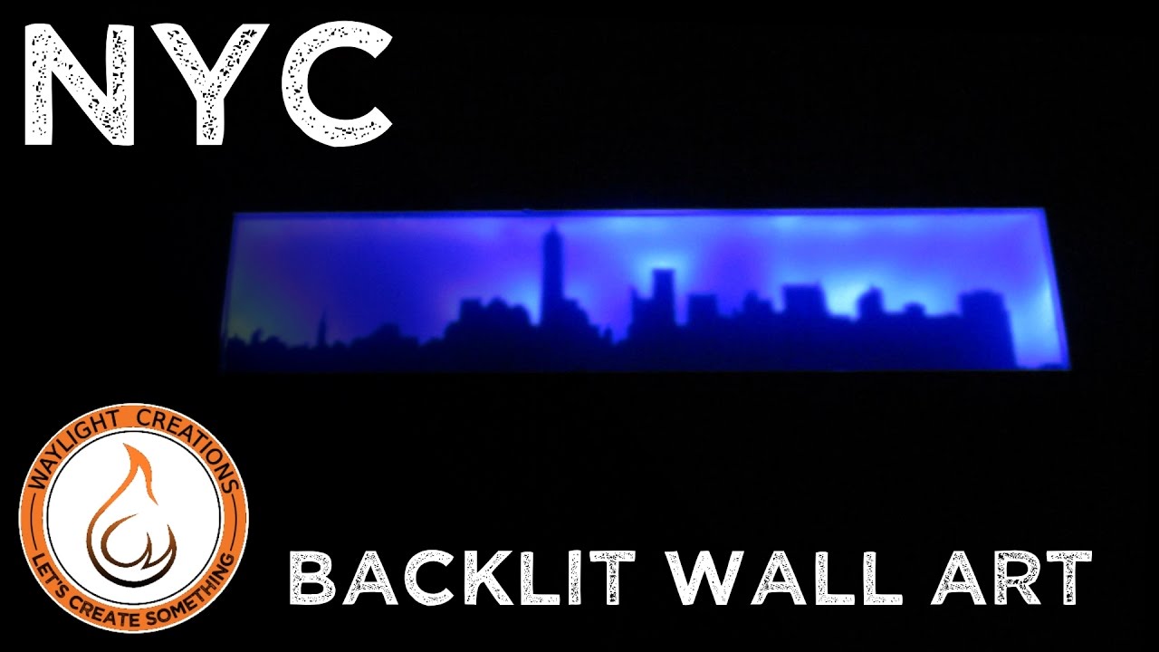 New York City Skyline - Backlit LED Wall Art Scroll Saw Project