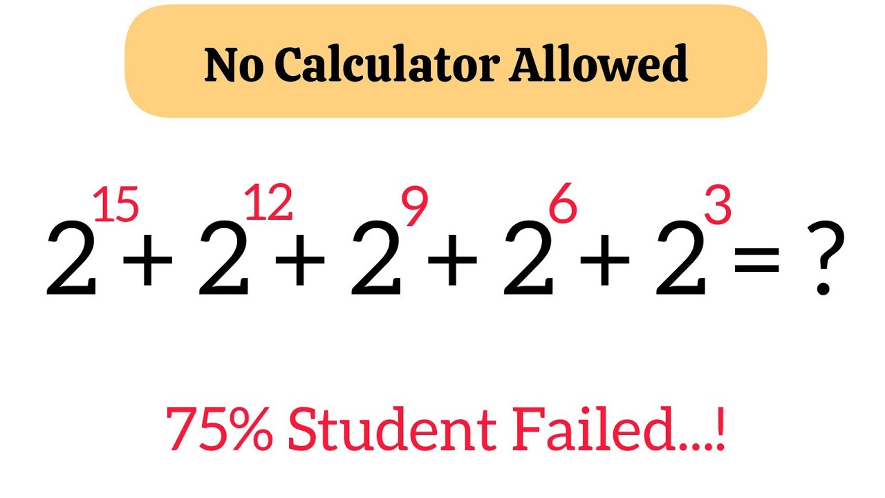A Wonderful Exponential Maths Problem | Maths Olympiad | No Calculator 🛑