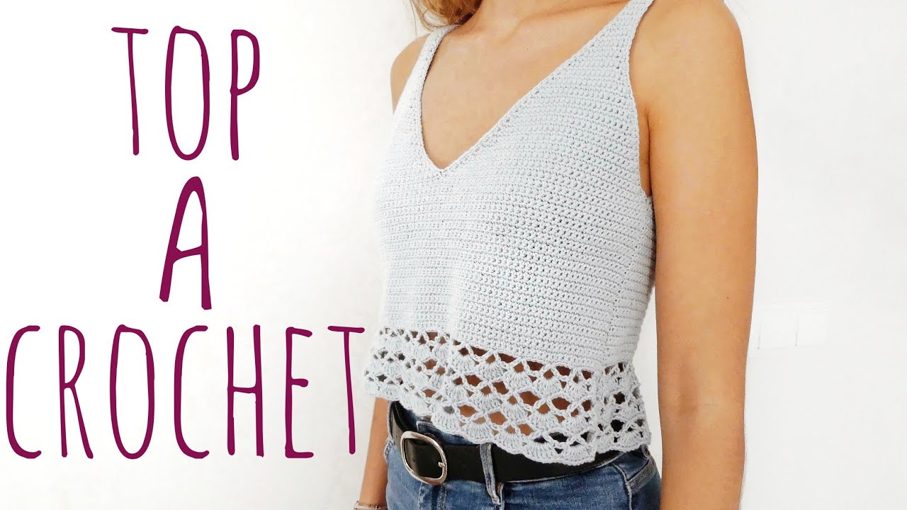 TOP CON CALADO - Tutorial crochet