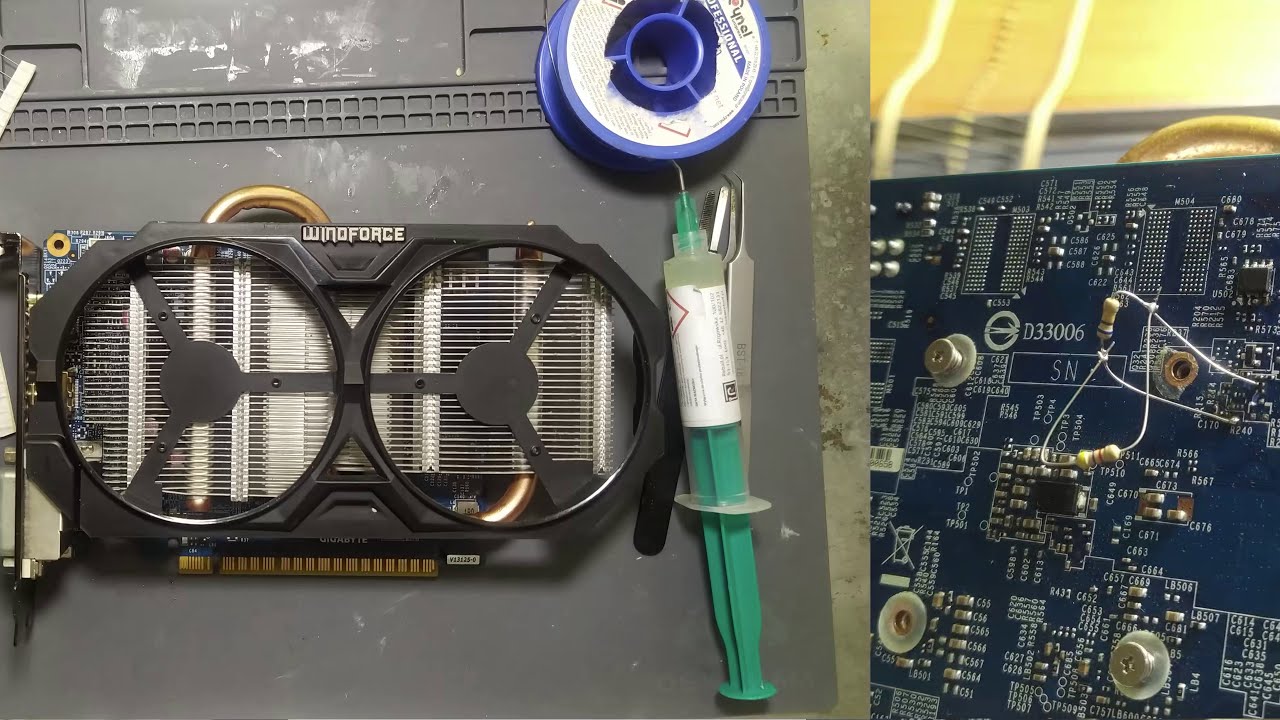 Naprawa karty graficznej GTX 750Ti Brak detekcji wtyczki zasilania 6pin