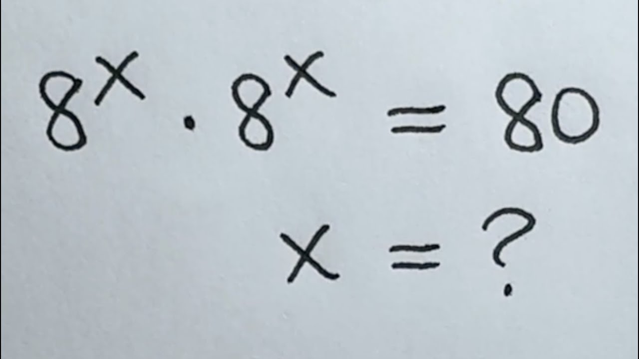 Solve for x in this nice exponential equation | Math Olympiad Mathematics