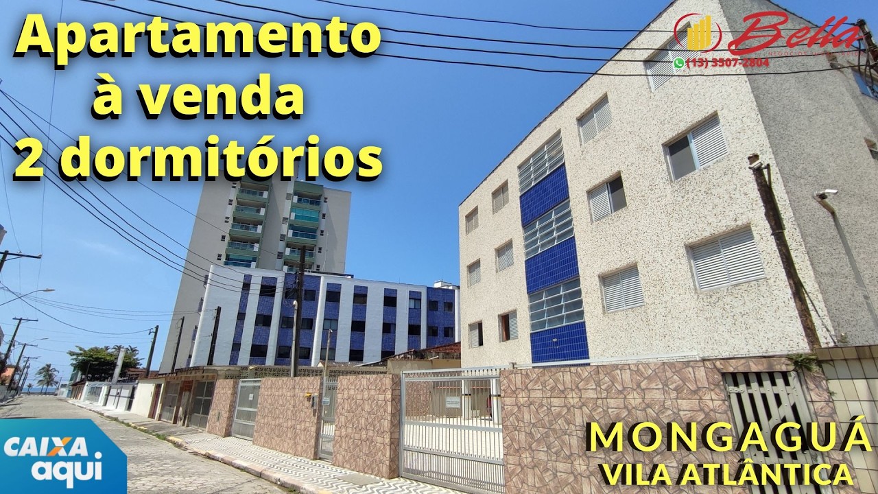 🟢 Apartamento com 2 dormitórios à venda em Mongaguá. Perto da praia.