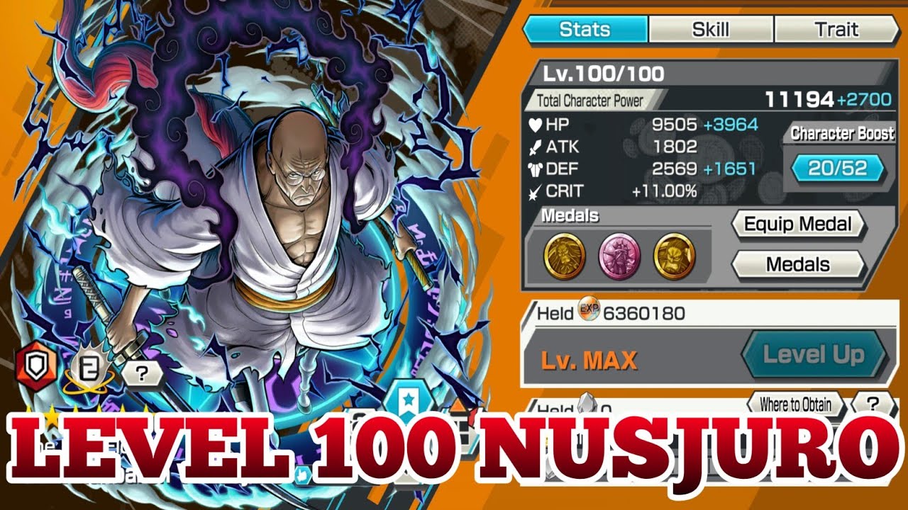 LEVEL 100 NUSJURO GAMEPLAY | ONE PIECE BOUNTY RUSH | OPBR