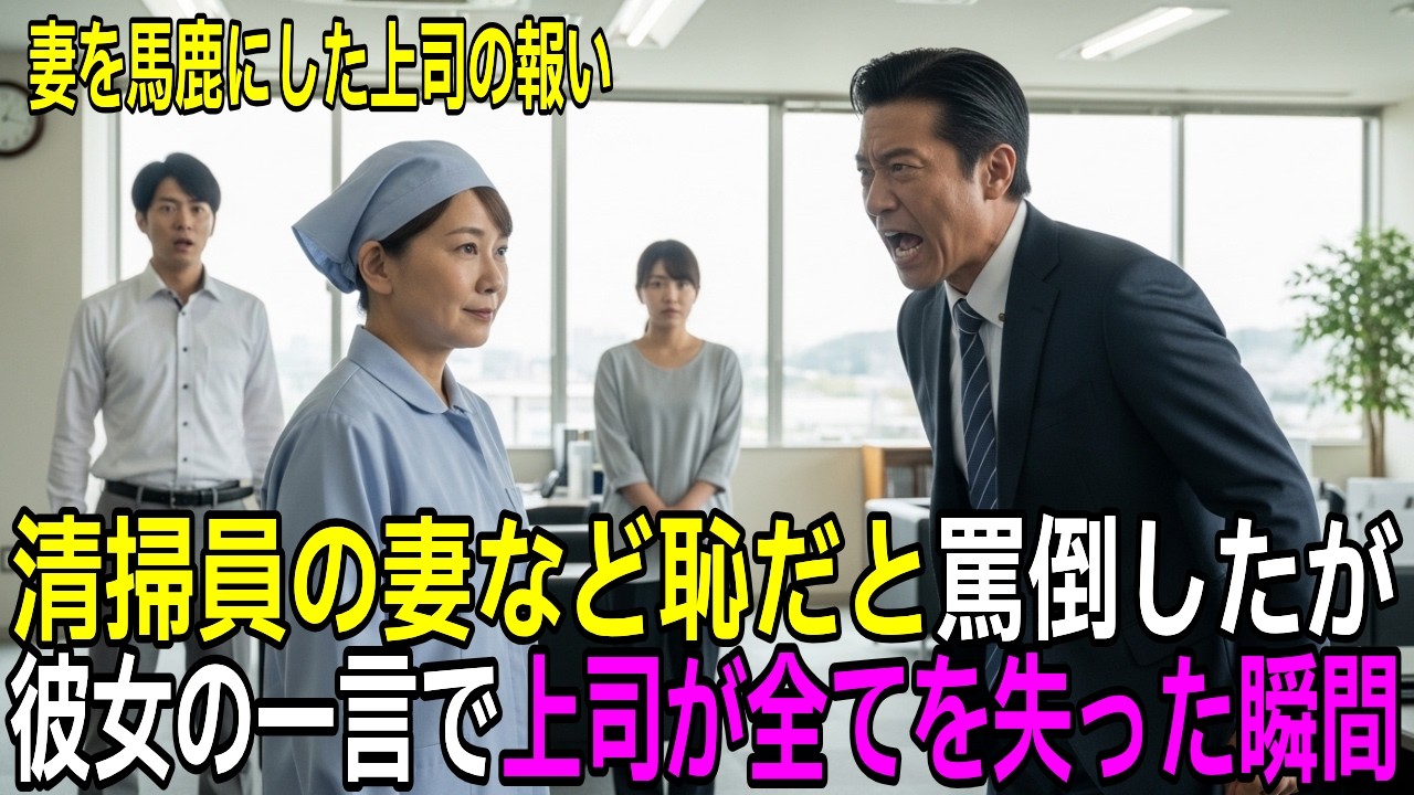 32歳公務員、清掃員の妻と結婚→3ヶ月後、上司が絶句 「その嫁の正体、知ってるのか?」【感動する話