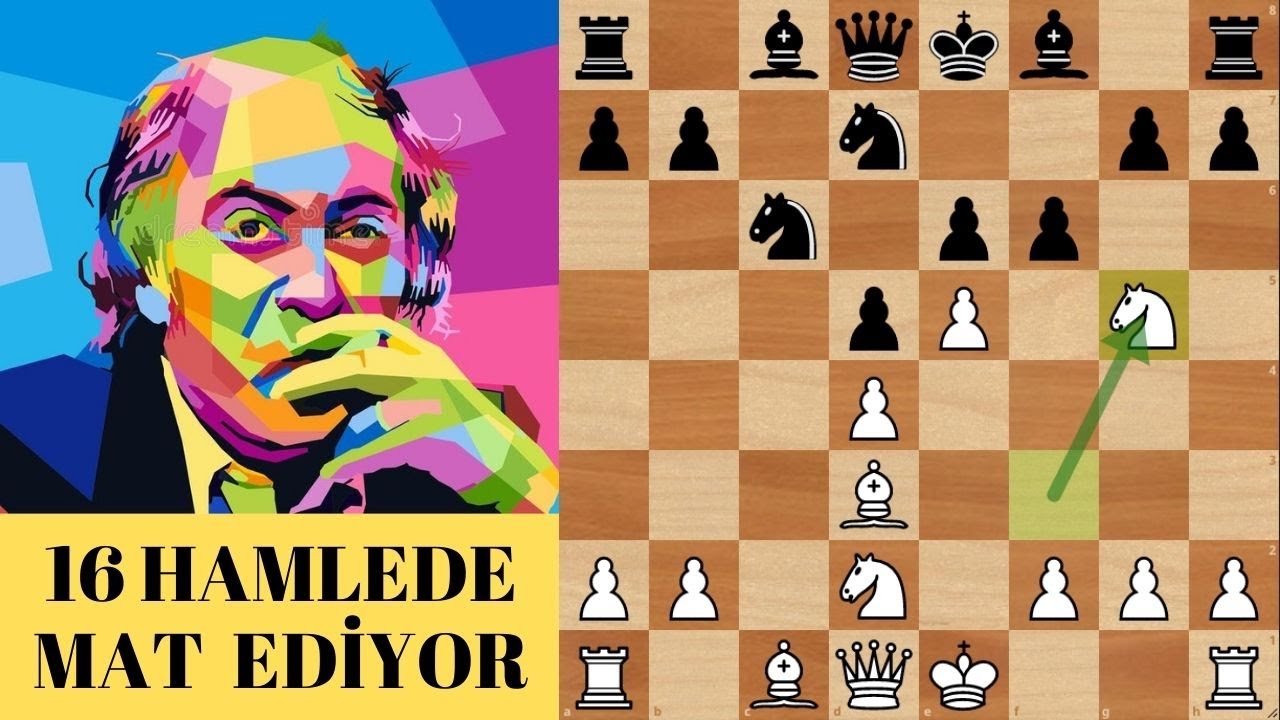 TAL 3 TAŞ FEDA EDİYOR VE 16 HAMLEDE MAT EDİYOR!
