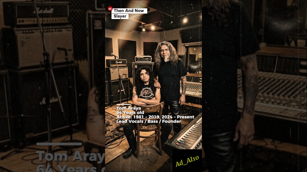 Then And Now: Slayer Members &ndash; 40 Years of Thrash Metal History( Ai Nostalgia Retro edition)#aiart