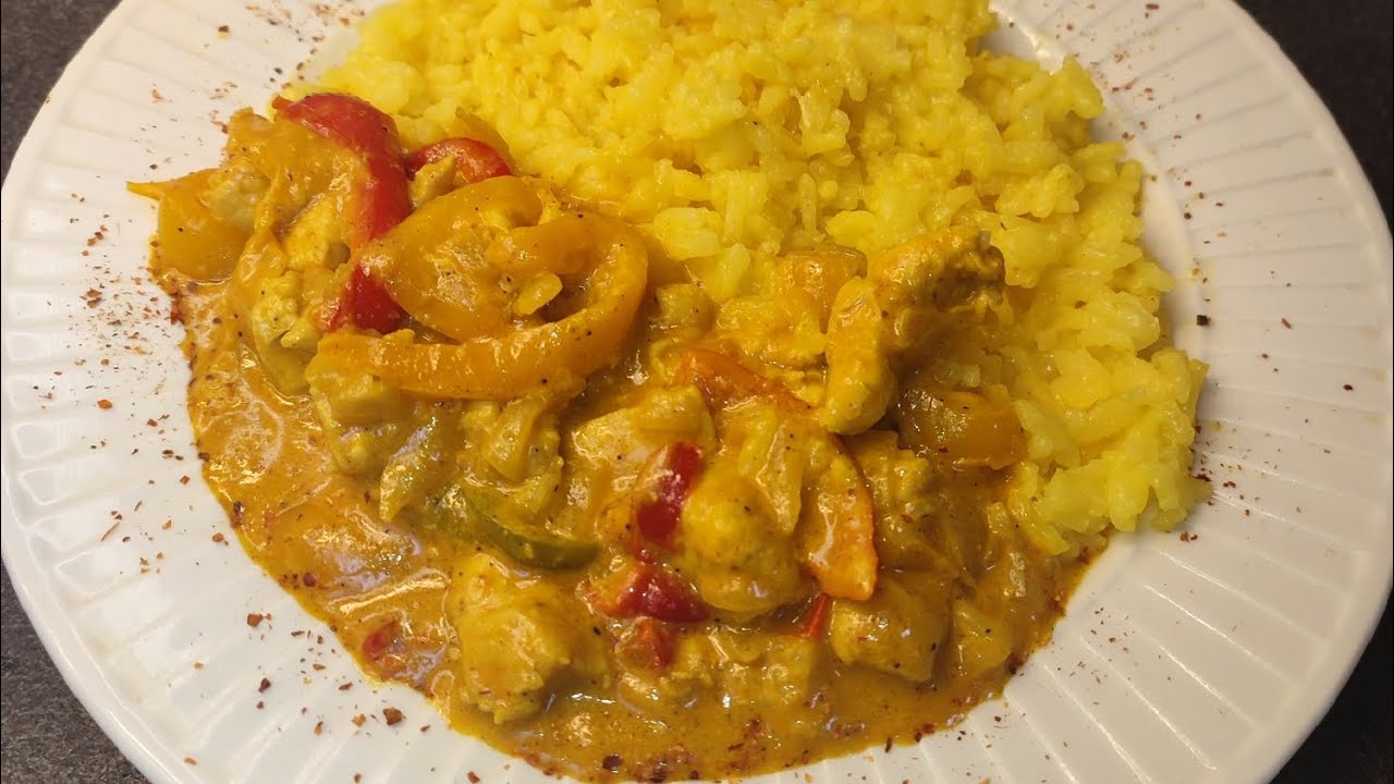 RIJST MET KIP CURRY ✨ارز بصلصة الدجاج والفلفل || Mijn familieleden vinden deze maaltijd zo lekker ||