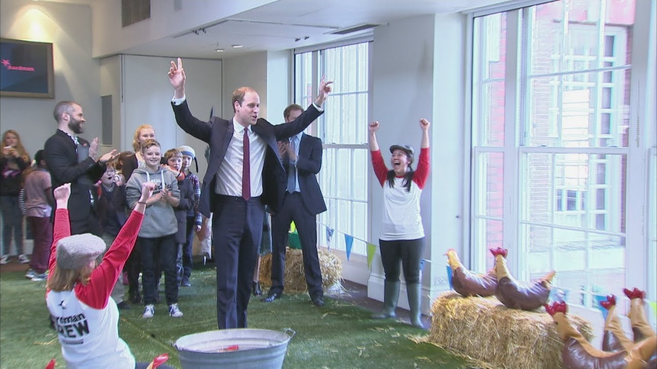Prince William beats Harry and Kate in welly winging competition