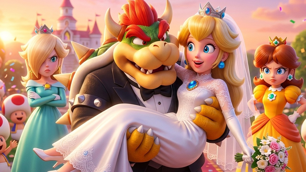 Peach & Bowser Wedding Story | Animated Music Video Croco Beat
