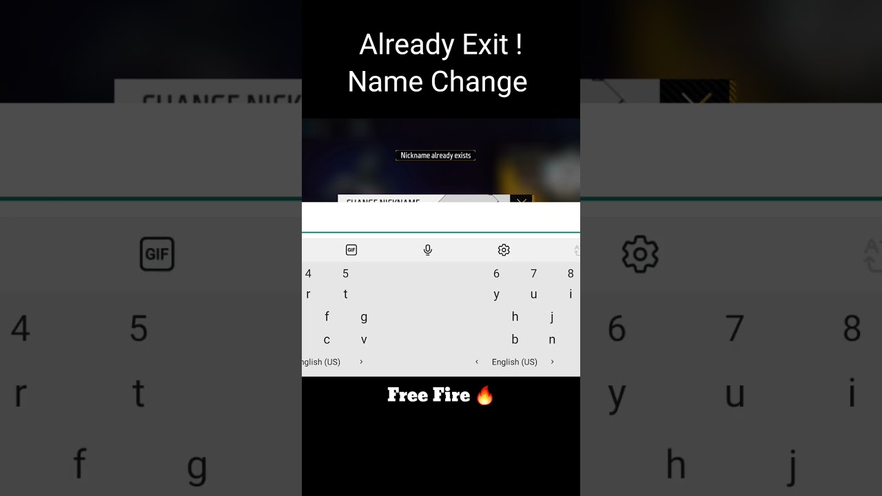 Free Fire 🔥 Nickname Already Exists Problems || How To Change Duplicate Name Free Fire #shorts#viral