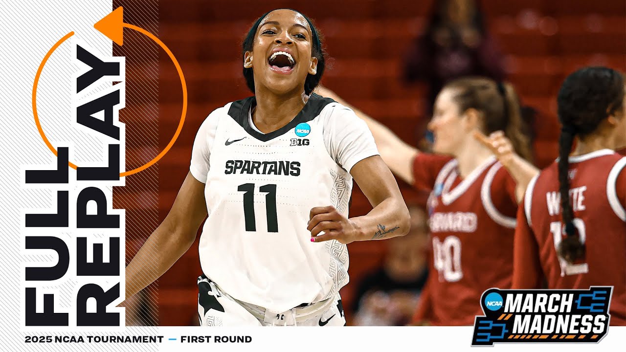 Michigan State vs. Harvard: 2025 NCAA women's first round | FULL REPLAY