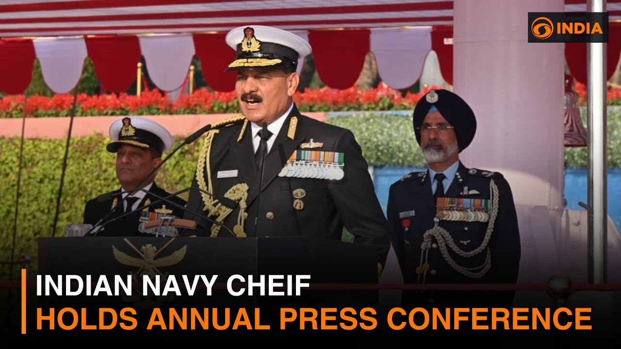 Indian Navy Cheif holds annual press conference