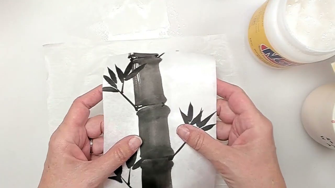 Mounting Rice Paper with Yasutomo Nori Paste
