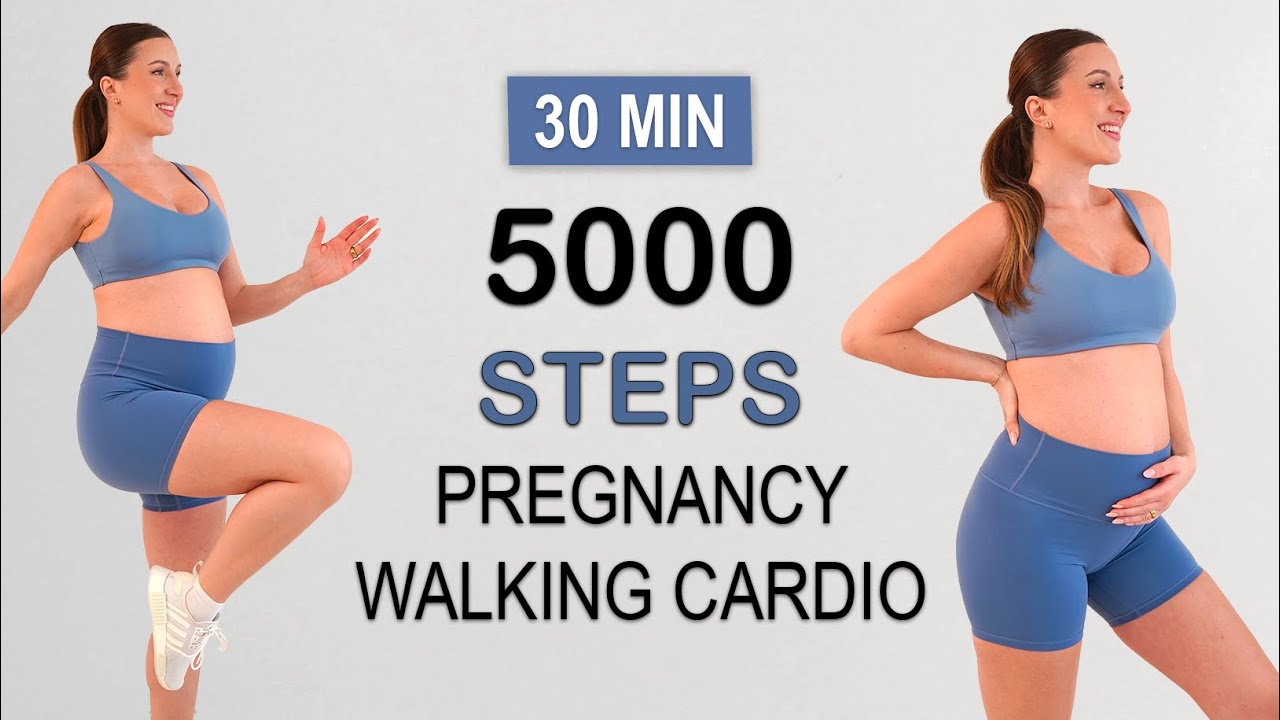 5000 STEPS IN 30 MIN - Pregnancy Walking Cardio Workout | No Repeat, No Jumping, Sweaty, Fun