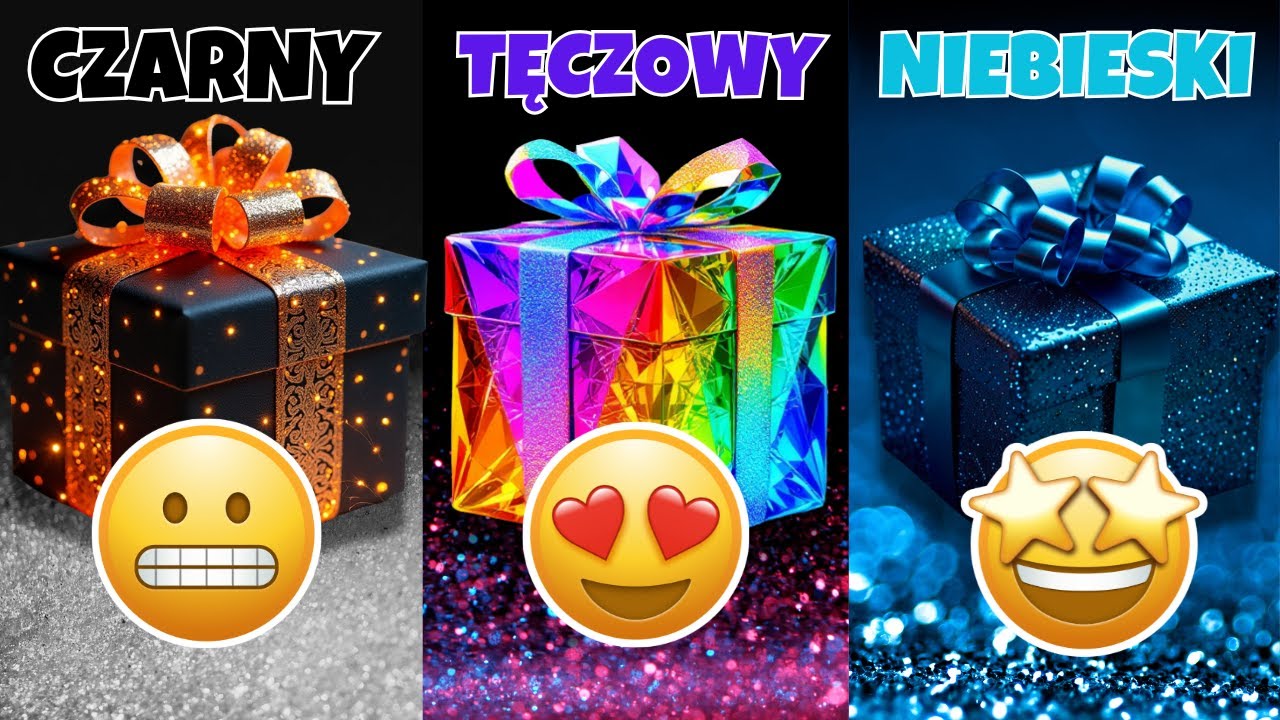 WYBIERZ jeden PREZENT! 🎁 NIEBIESKI, TĘCZOWY CZY CZARNY? 💎🌈🖤