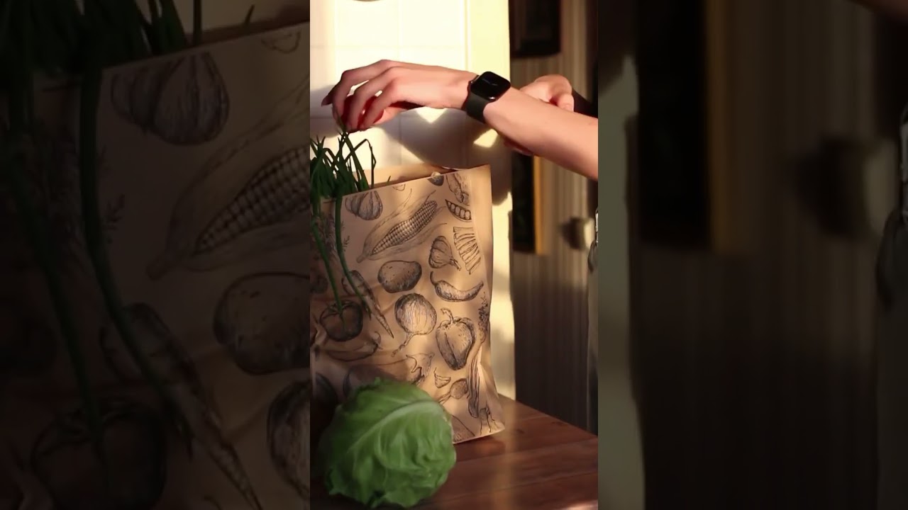 Ktaft paper bag. Food Packaging. Paper Bread. Business Packaging.