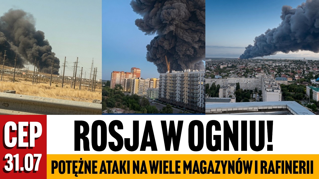 CEP - Najnowsze informacje! Magazyny, port, rafinerie! Potężne ataki na Rosję!