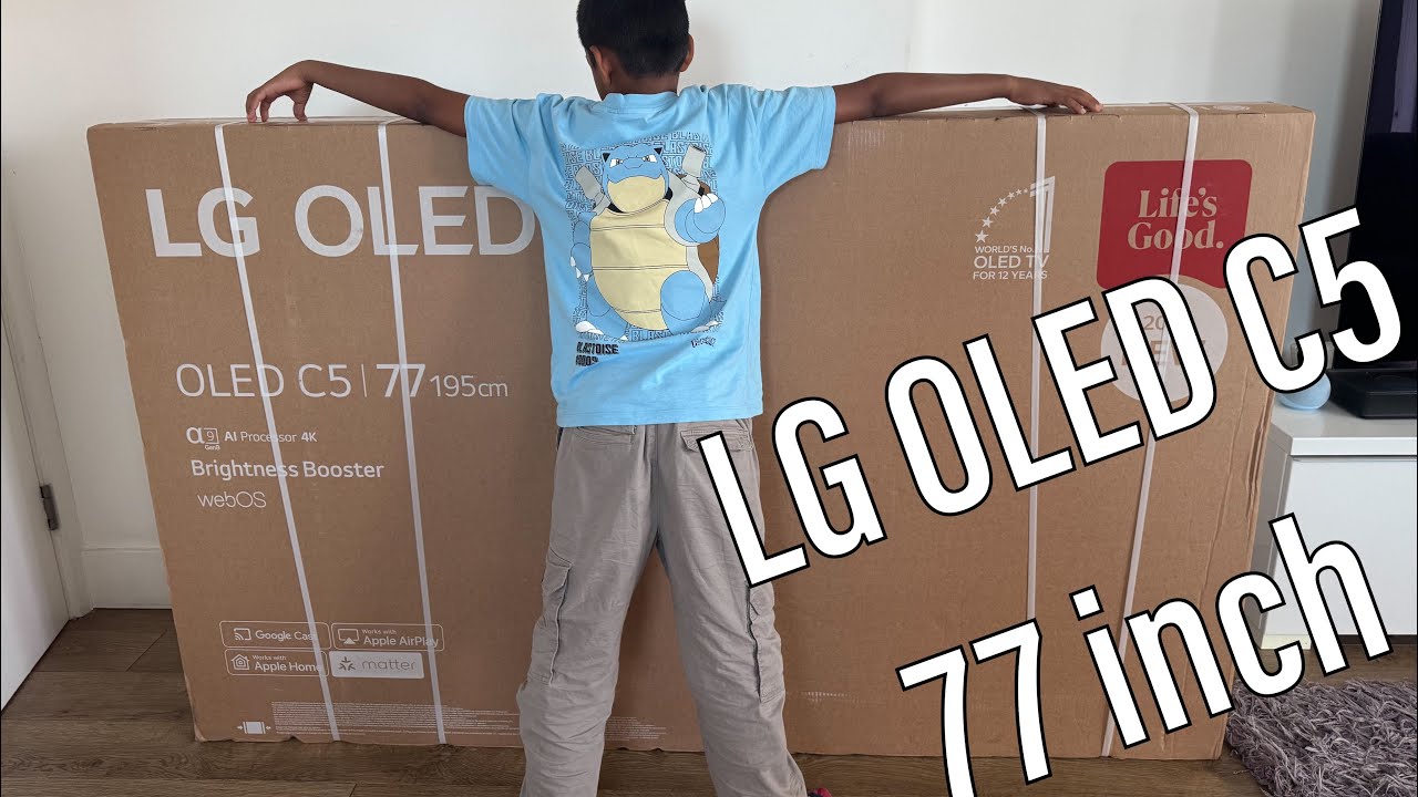 LG OLED evo AI C5 77 inch Unboxing & Setup